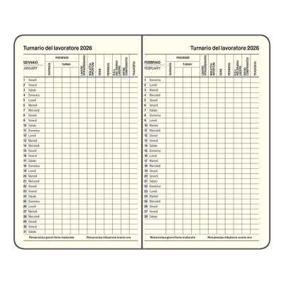 352 pag. : 333 pag. (agenda+rubrica) - 4 pag. removibili perforate - Parure agenda/notes e penna cod. PB572
