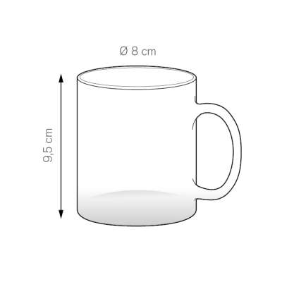 Tazza in vetro effetto ghiaccio fondo colorato da personalizzare - cod. PC375 Tazza in vetro effetto ghiaccio fondo colorato da personalizzare - cod. PC375
