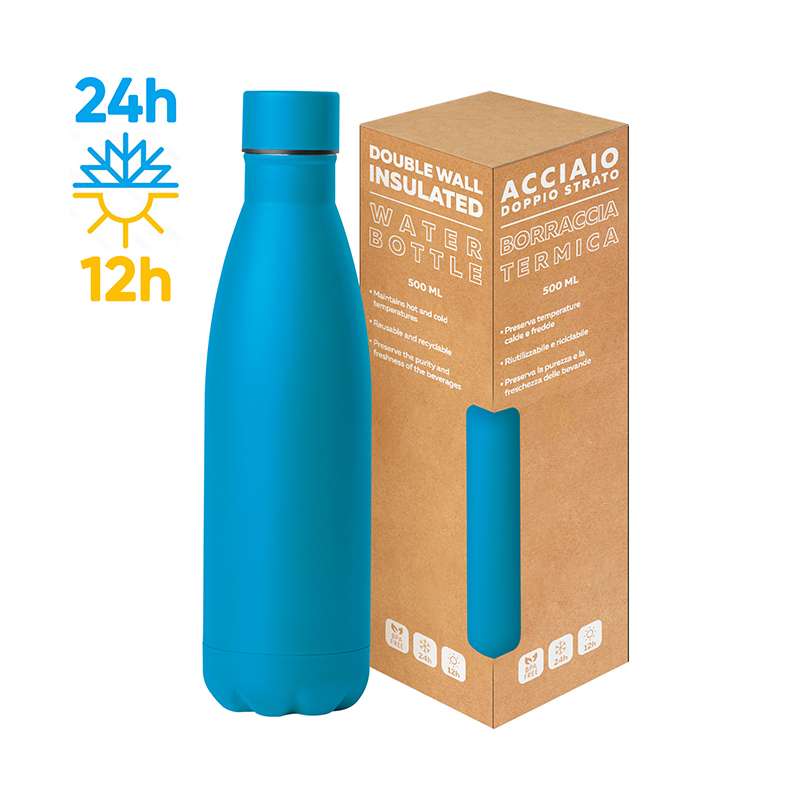 Borraccia in acciaio da 500 ml da serigrafare - cod. PC416