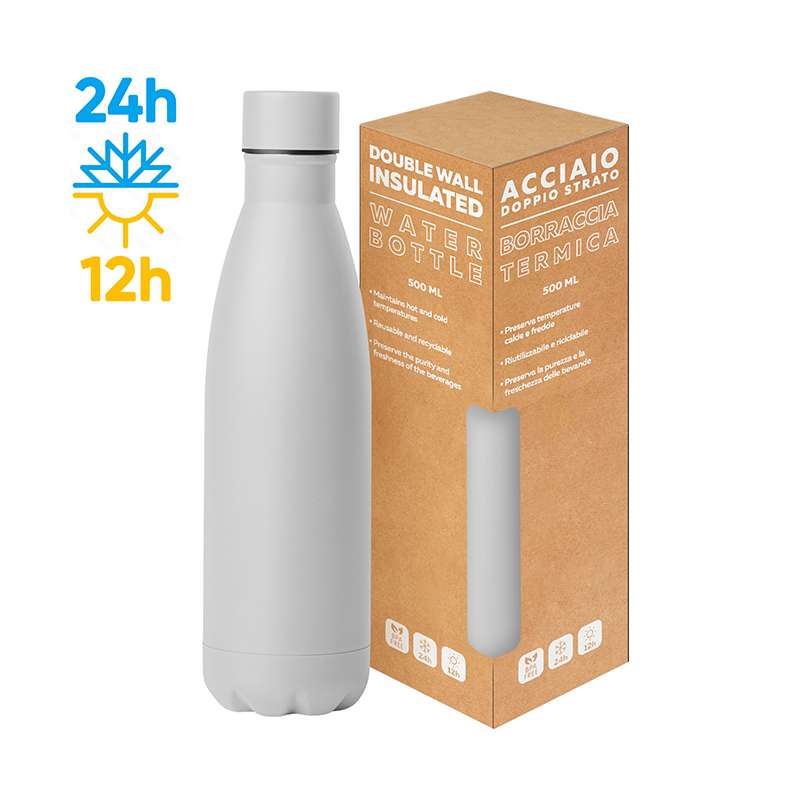Borraccia in acciaio da 500 ml da serigrafare - cod. PC416