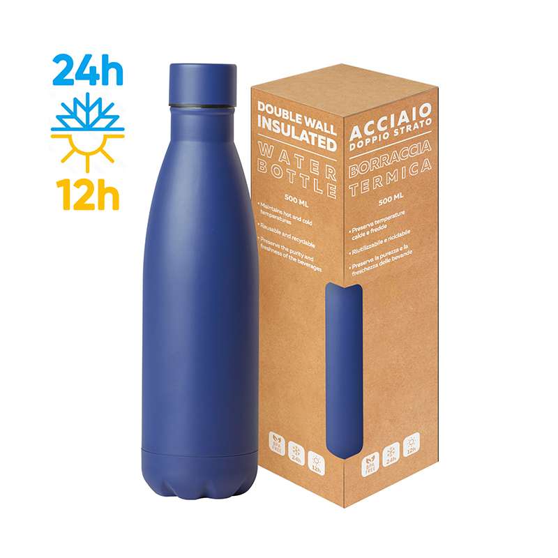 Borraccia in acciaio da 500 ml da serigrafare - cod. PC416