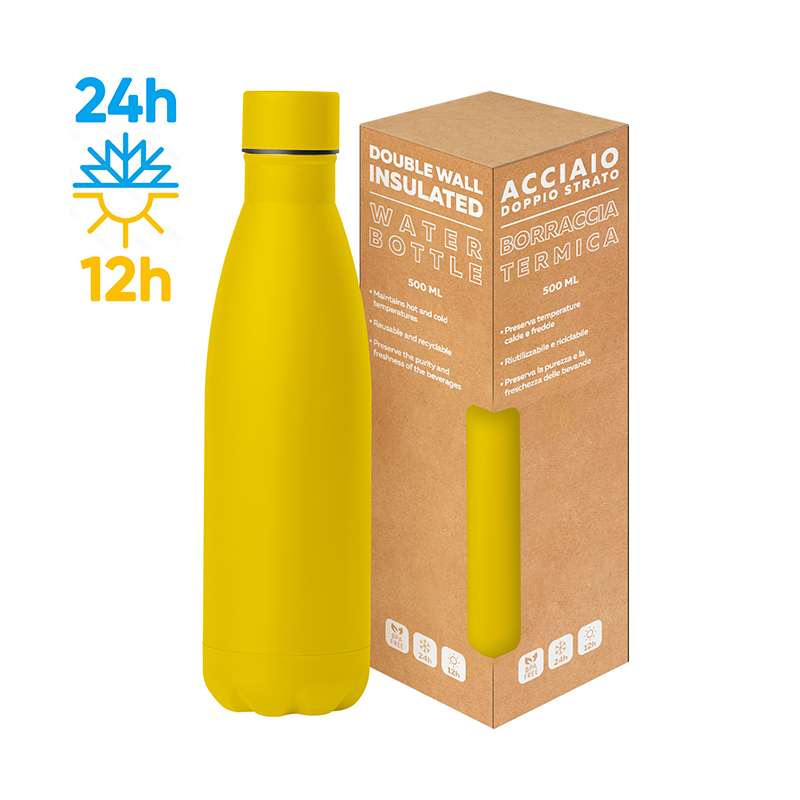Borraccia in acciaio da 500 ml da serigrafare - cod. PC416