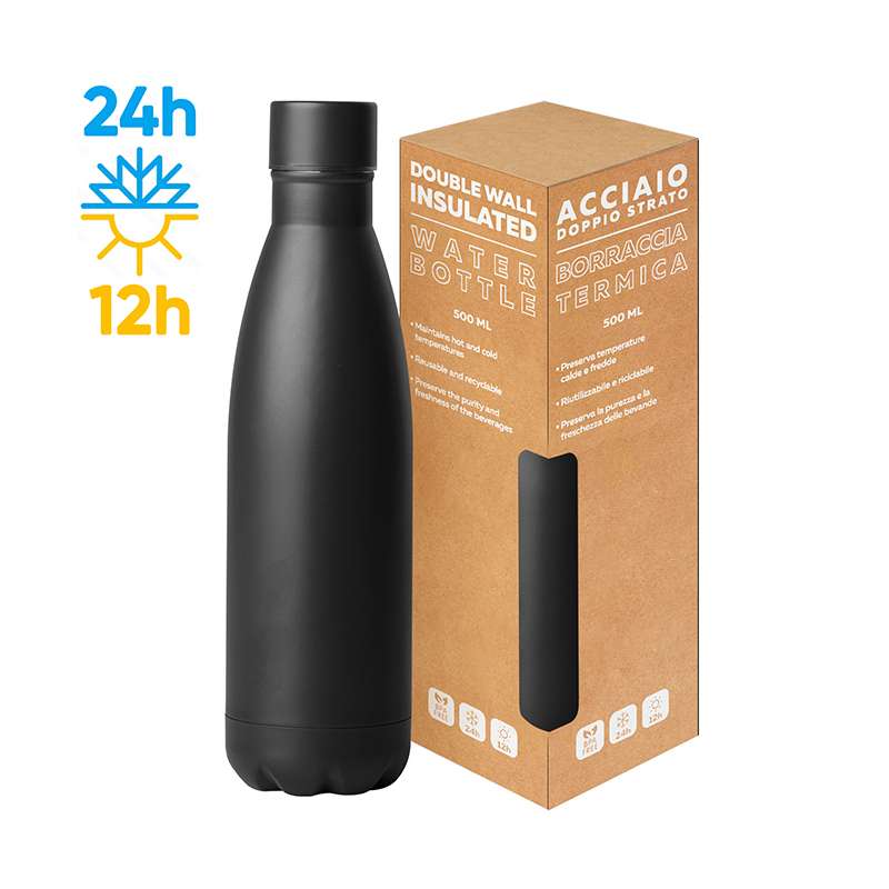 Borraccia in acciaio da 500 ml da serigrafare - cod. PC416