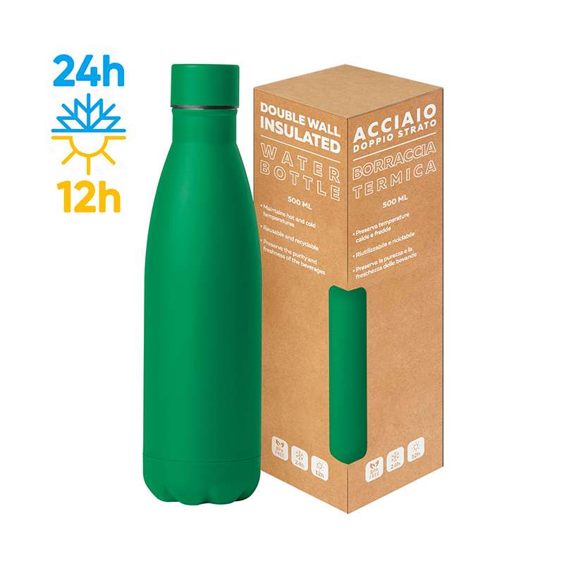 Borraccia in acciaio da 500 ml da serigrafare - cod. PC416