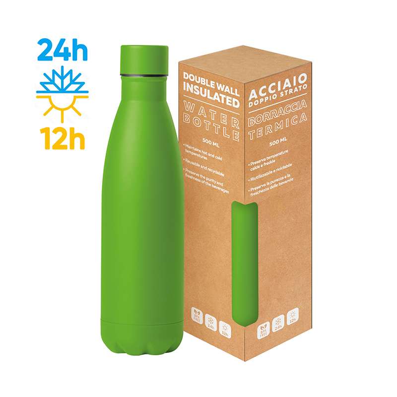 Borraccia in acciaio da 500 ml da serigrafare - cod. PC416