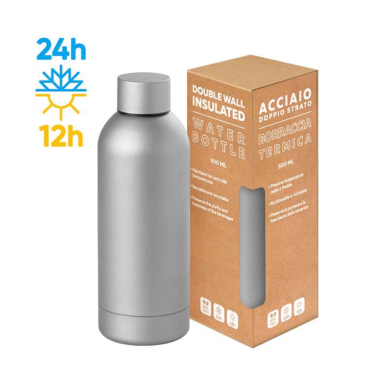 Borraccia in acciaio inox 304/201 - Metamat 500 cod. PC417
