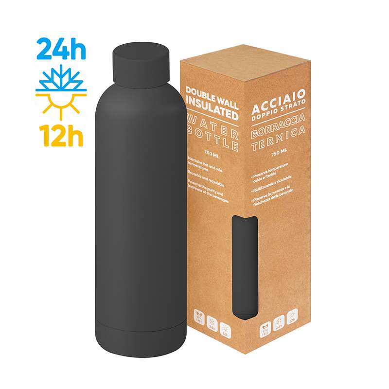 Borraccia in acciaio inox 304/201 - Matte bottle 750 cod. PC418