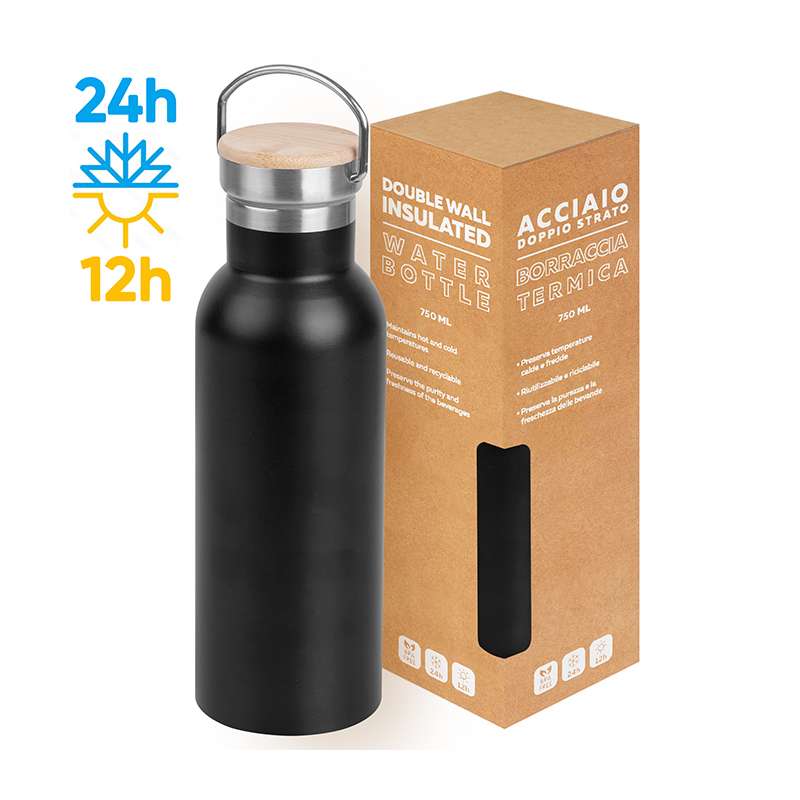 Borraccia in acciaio da 750 ml con logo - cod. PC437