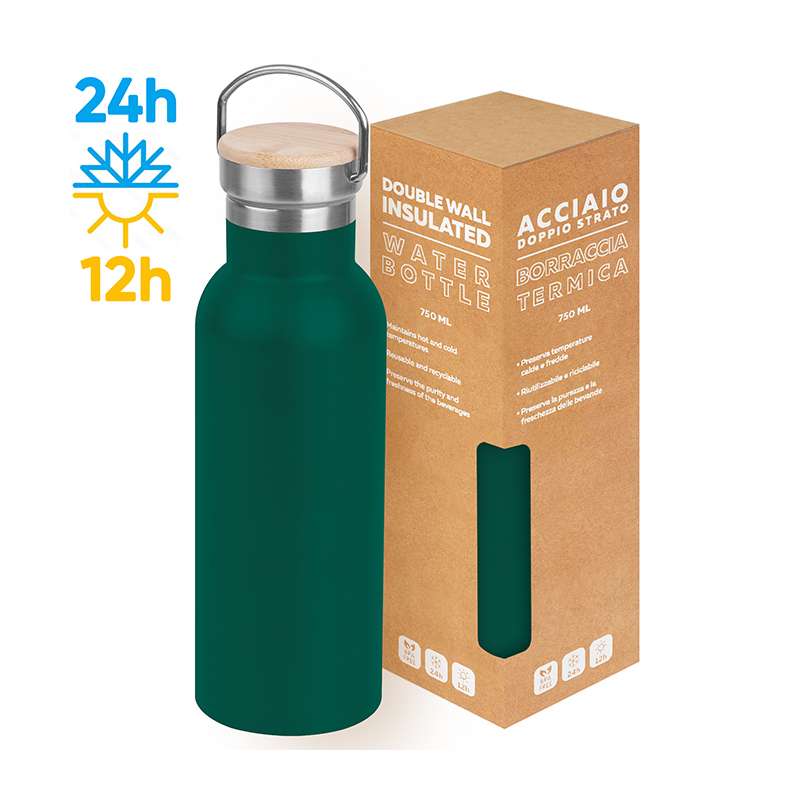 Borraccia in acciaio da 750 ml con logo - cod. PC437