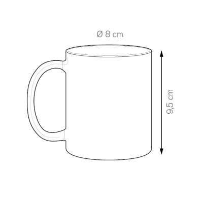 Tazza con manici colorati da personalizzare - cod. PC467