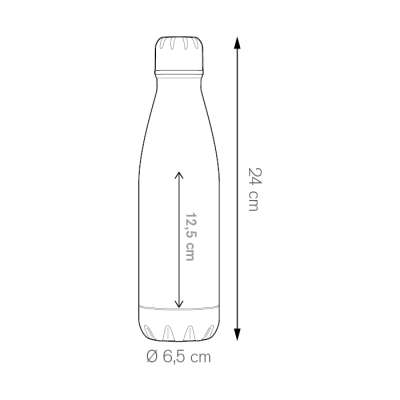 Borraccia alluminio 600 ml - Alum bottle 600 cod. PC494