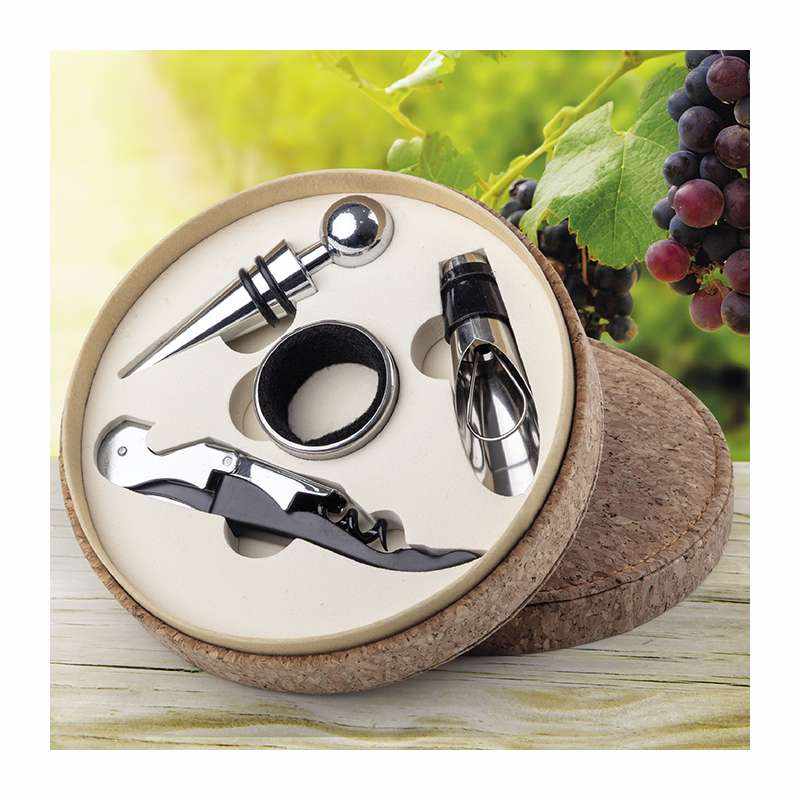 Set da vino in sughero - Wino cod. PC760