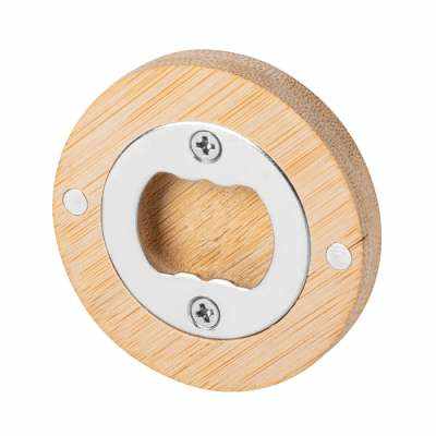 Apribottiglie in bamboo personalizzati con magneti - cod. PC801