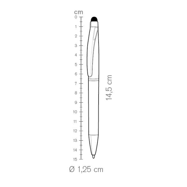 Biro promozionale con gommino per touch screen - cod. PD090