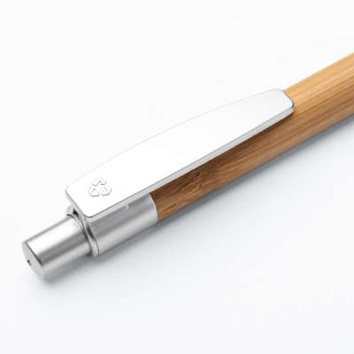 Penna in bamboo con stampa logo - cod. PD519