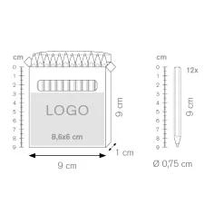 Set 12 mini pastelli forniti già temperati