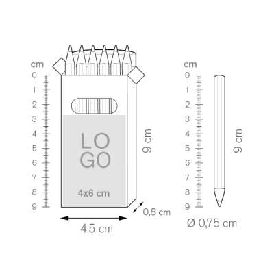 Set di matite in scatole