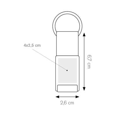 Portachiavi ad anello piatto - Texas cod. PE032