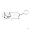 Portachiavi in plastica e metallo - Smile cod. PE124