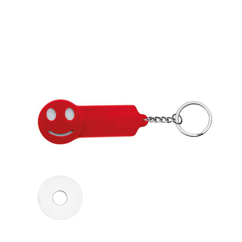 Portachiavi in plastica e metallo - Smile cod. PE124