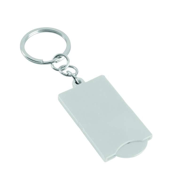 Portachiavi con disco in plastica estraibile per carrello spesa - Coin cod. PE126
