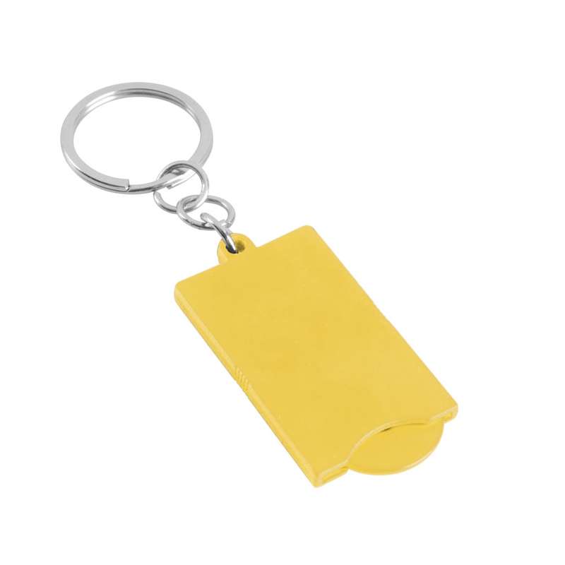 Portachiavi con disco in plastica estraibile per carrello spesa - Coin cod. PE126
