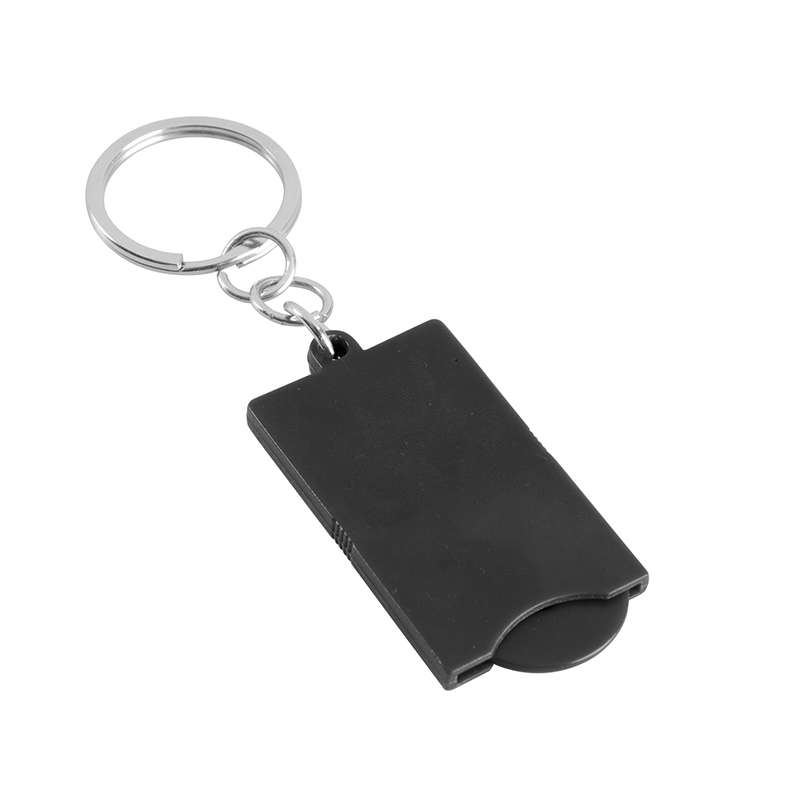 Portachiavi con disco in plastica estraibile per carrello spesa - Coin cod. PE126