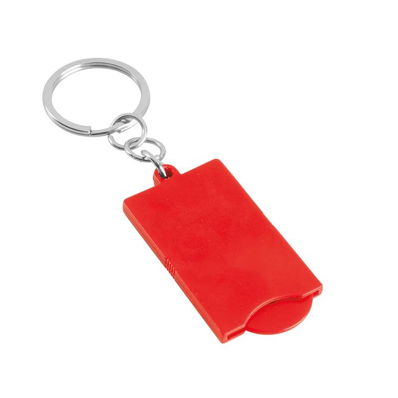 Portachiavi con disco in plastica estraibile per carrello spesa - Coin cod. PE126