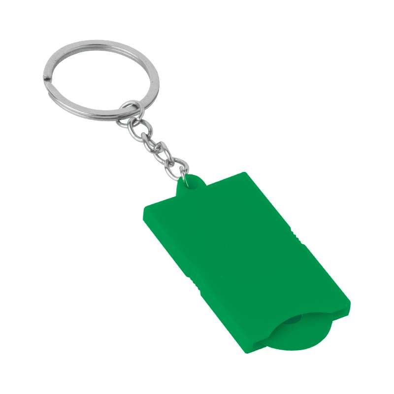 Portachiavi con disco in plastica estraibile per carrello spesa - Coin cod. PE126
