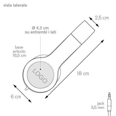 Cuffie audio per dispositivi elettronici - Sound 5.0 cod. PF012