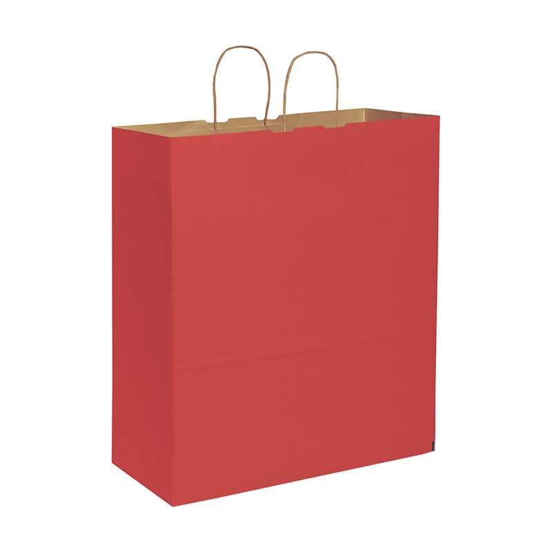 Shopper in carta avana colorata f.to 36x41x12 cm. - cod. PG014