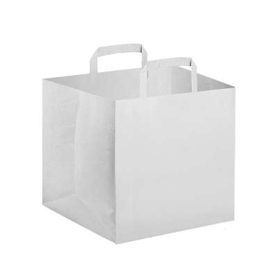Shopper in carta bianca f.to 26x16x31 cm. - cod. PG019
