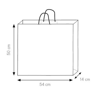 Shopper con scritte promozionali f.to 54x50x14 cm. - cod. PG031