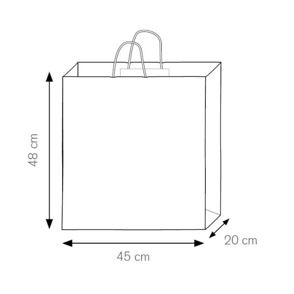 Shopper con logo f.to 45x48x20 cm. - cod. PG037