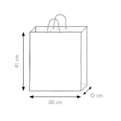 Shopper bianche con stampa logo f.to 36x41x12 cm. - cod. PG038