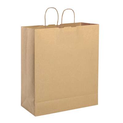 Shopper in carta naturale da personalizzare con logo f.to 45x46x20 cm. - cod. PG055