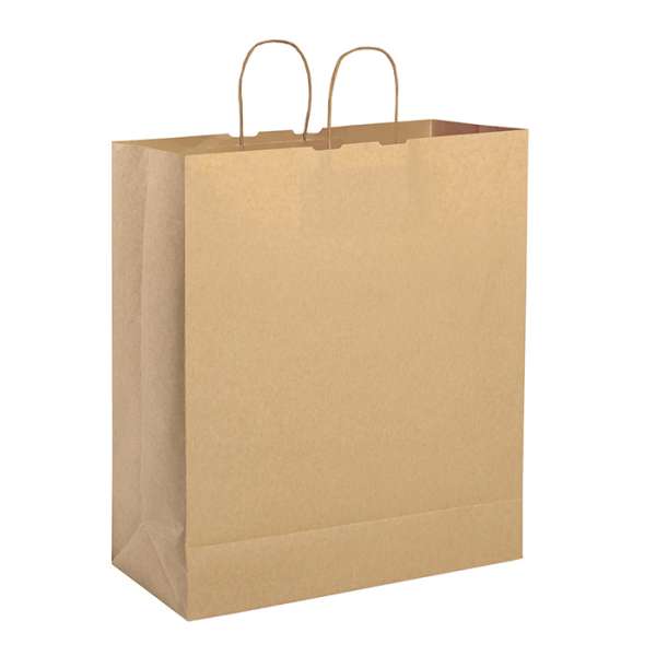 Shopper in carta naturale da personalizzare con logo f.to 45x46x20 cm. - cod. PG055