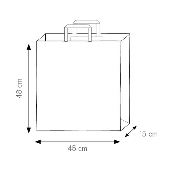 Shopper con scritte personalizzate f.to 45x48x15 cm.- cod. PG061