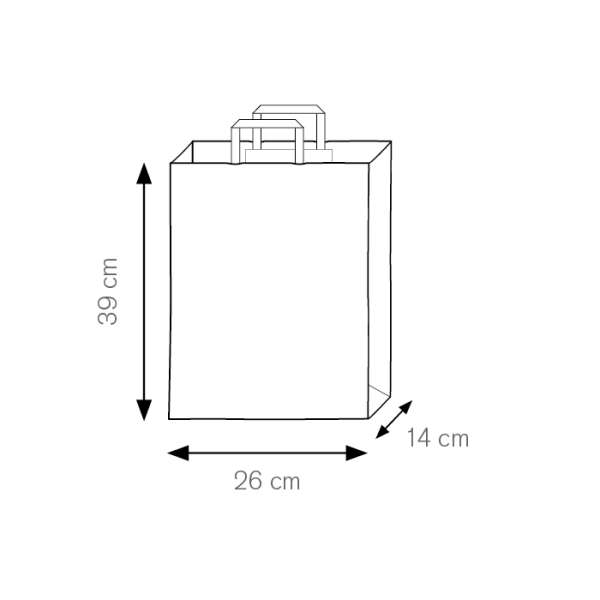 Shopper promozionali in carta f.to 26x39x14 cm. - cod. PG063