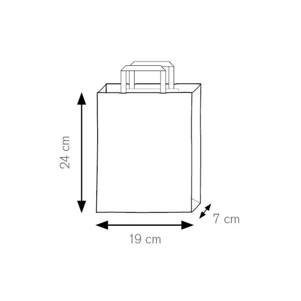 Shopper con logo stampato f.to 19x24x7 cm. - cod. PG065
