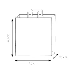 Shopper di carta da serigrafare con logo f.to 45x48x15 cm. - cod. PG066