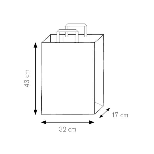 Shopper da stampare con logo f.to 32x43x17 cm. - cod. PG067