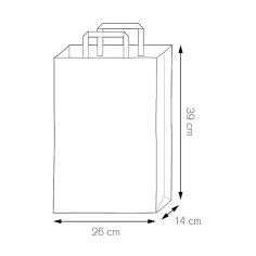 Shopper da stampare con scritte f.to 26x39x14 cm. - cod. PG075