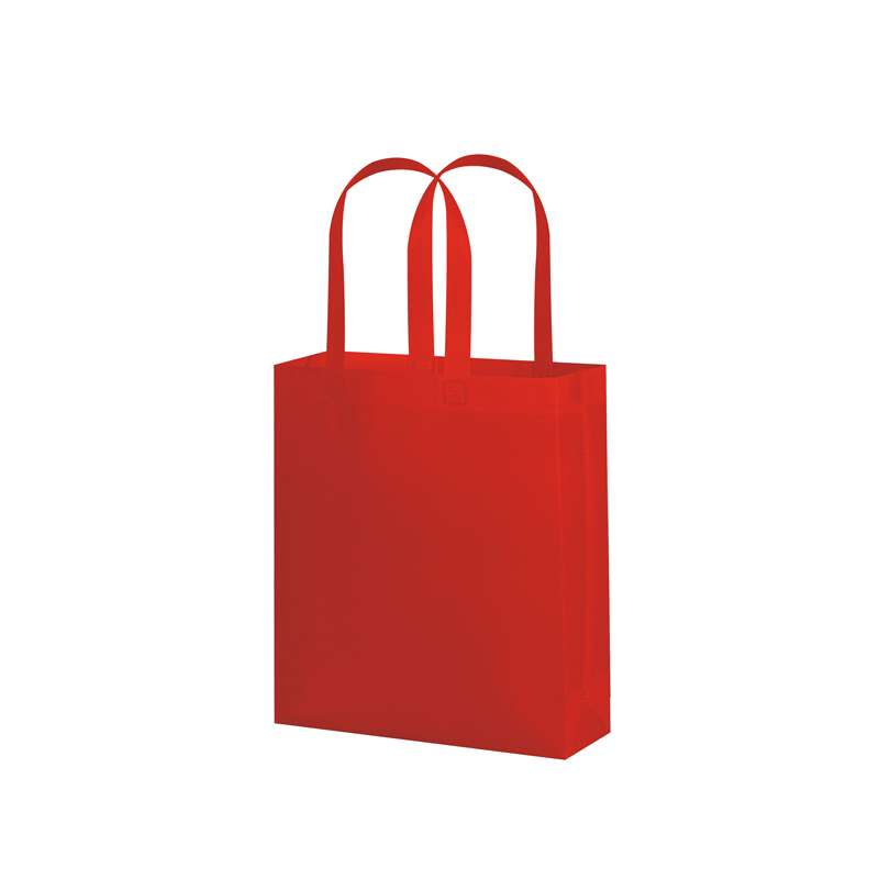 Borse in tnt laminato con manici lunghi f.to 26x32x9 cm. - cod. PG135