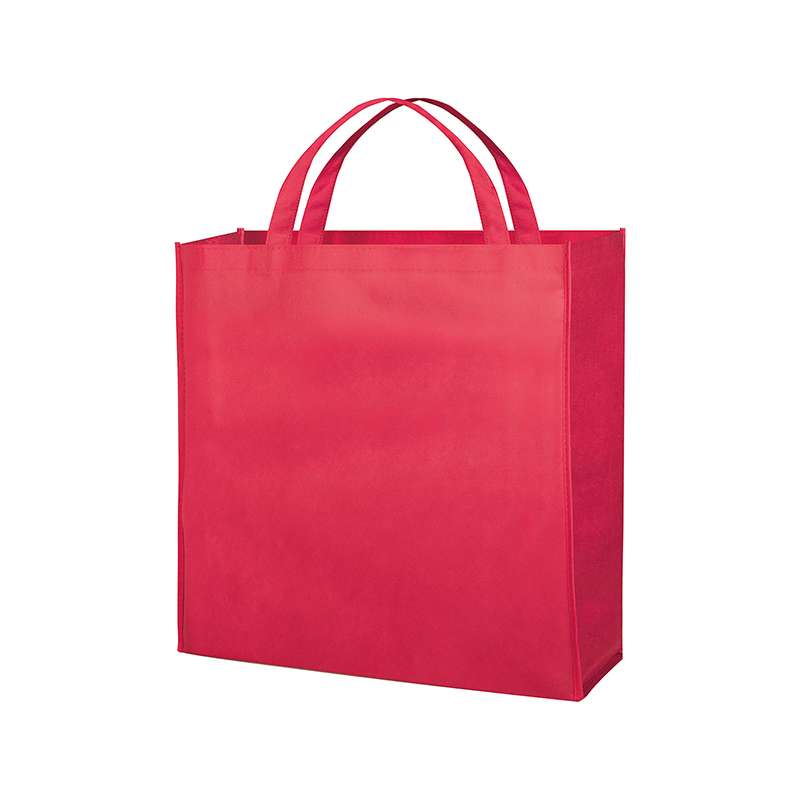 Borsa in TNT con soffietto con stampa logo f.to 45x45x14 cm. - cod. PG154
