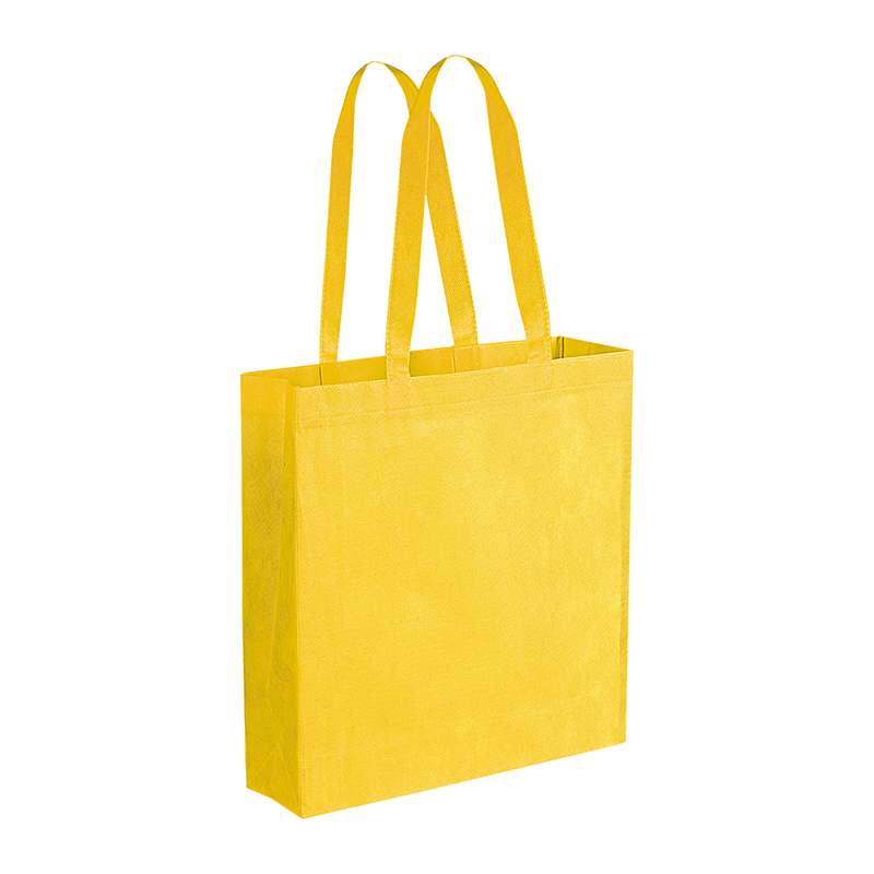 Borsa in TNT con soffietto con logo f.to 38x42x10 cm. - cod. PG156