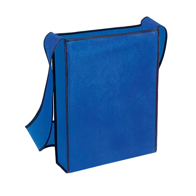 Tracolla in TNT personalizzata con soffietto f.to 30x38,5x8,5 cm. - cod. PG165
