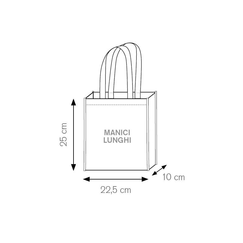 Borsa shopping con soffietto f.to 22,5x25x10 cm. - cod. PG168