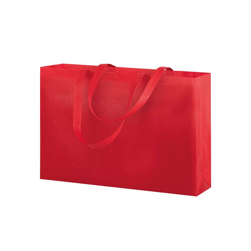 Borse in tnt pubblicitarie con manici lunghi f.to 35x25x10 cm. - cod. PG176