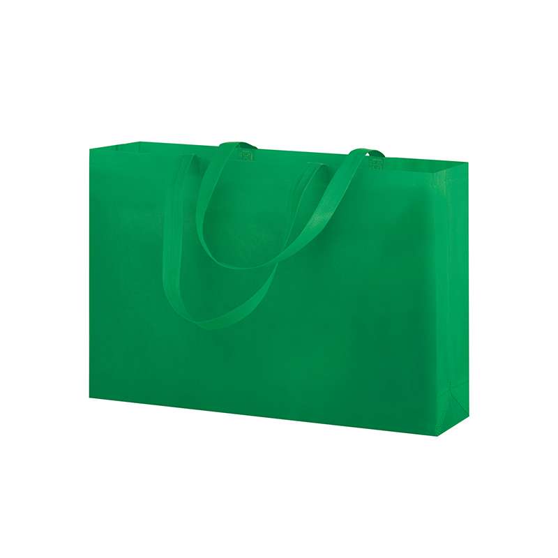 Borse in tnt pubblicitarie con manici lunghi f.to 35x25x10 cm. - cod. PG176